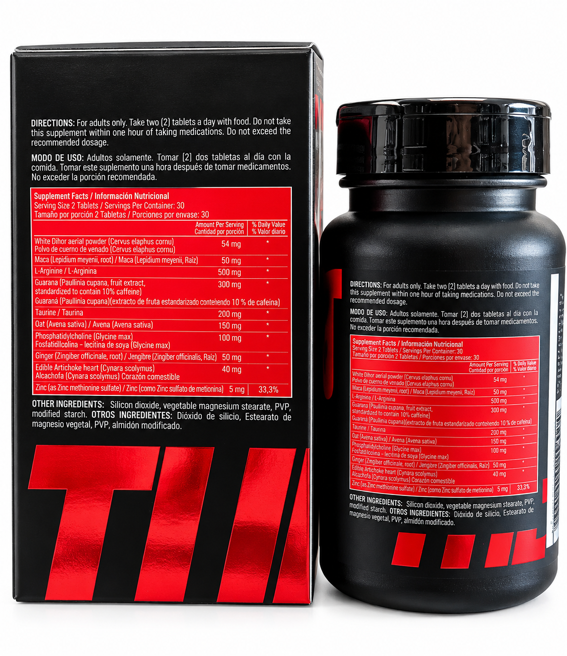 Turbo Guaraná 300 Mg 60 Tabletas Suplemento Dietario