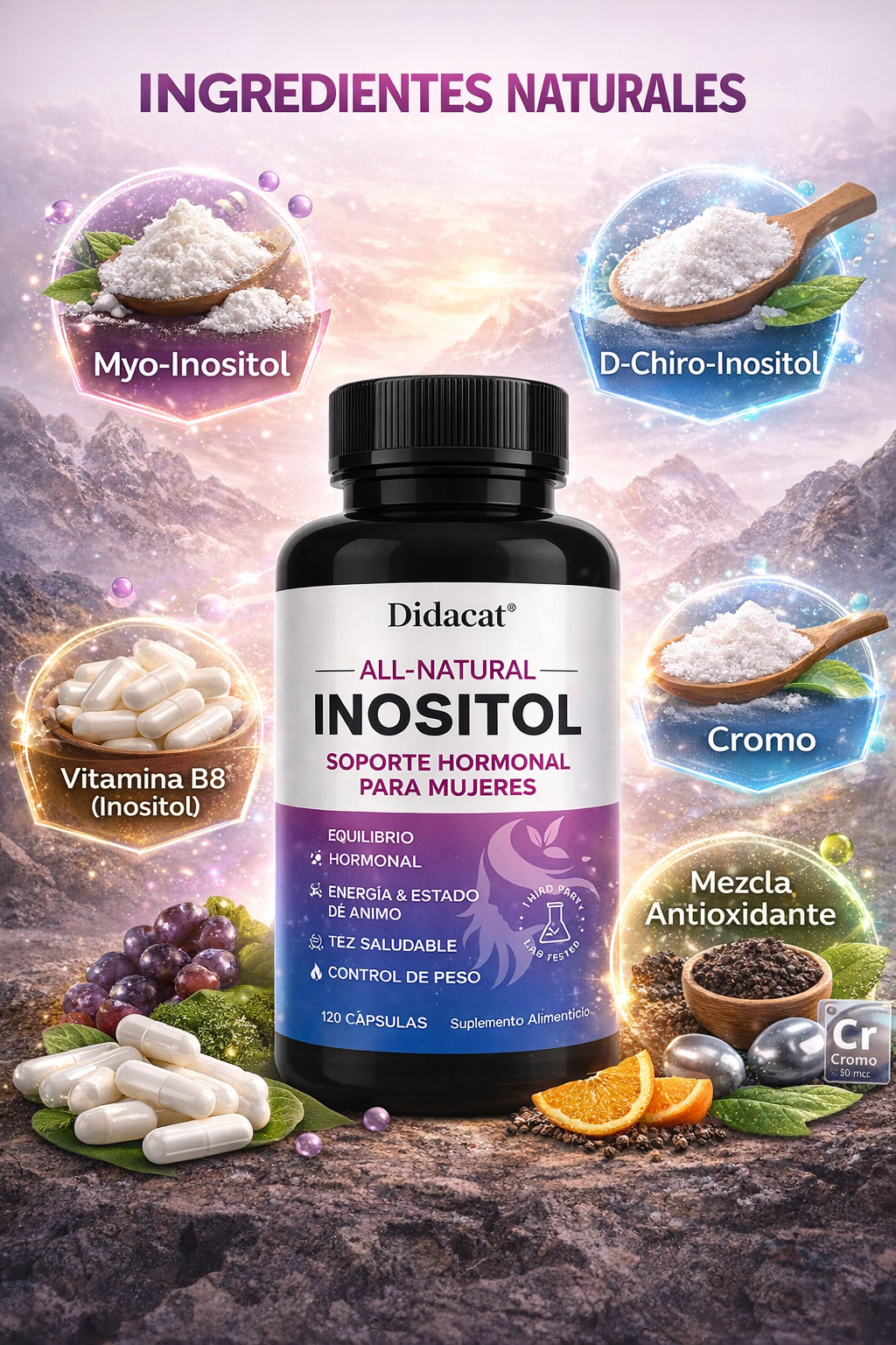 INOSITOL D-CHIRO X 600 MG X 120 CÁPSULAS
