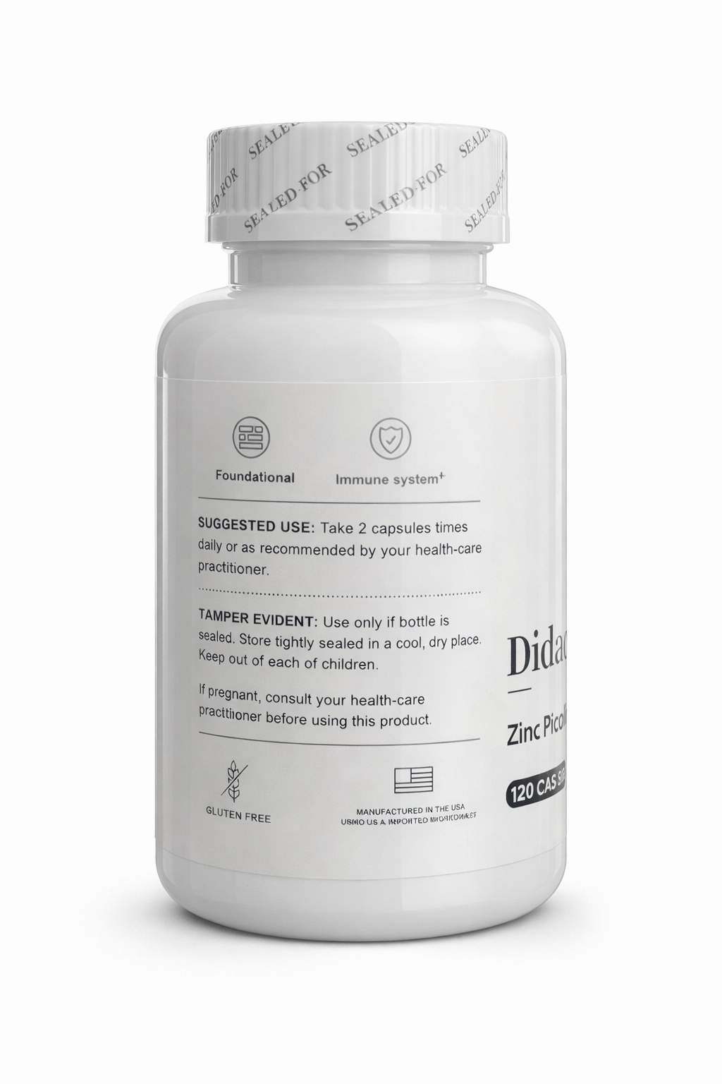 ZINC PICOLINATE X 30 MG 120 CAPSULAS