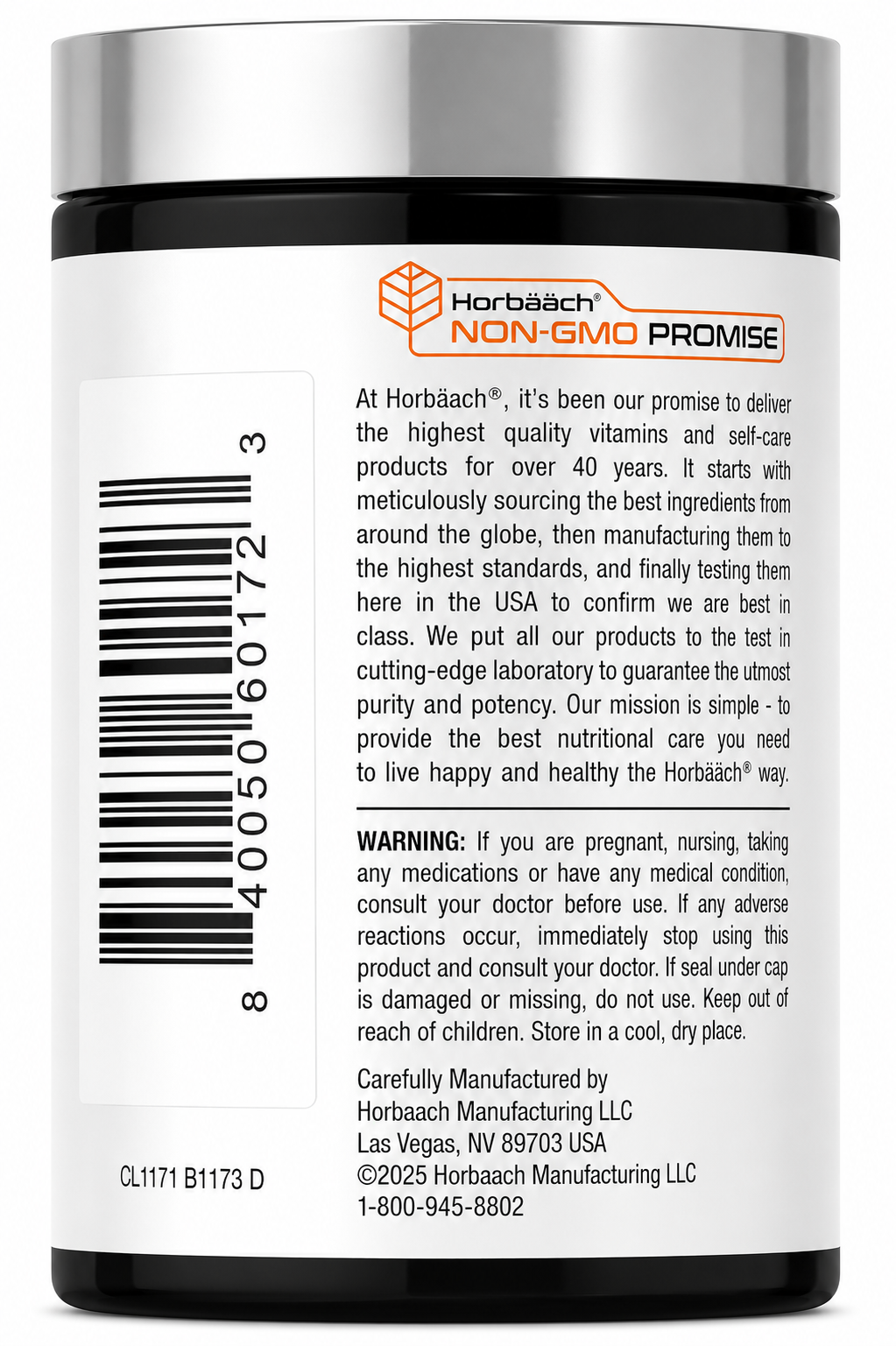 Vitamina B12 Methylcobalamina Horbaach 120 Cápsulas | Energía y Sistema Nervioso