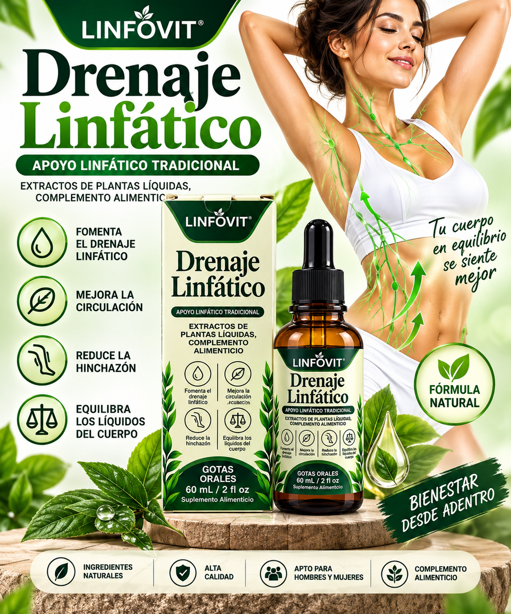 Drenaje Linfático Líquido Linfovit para Eliminación de Líquidos