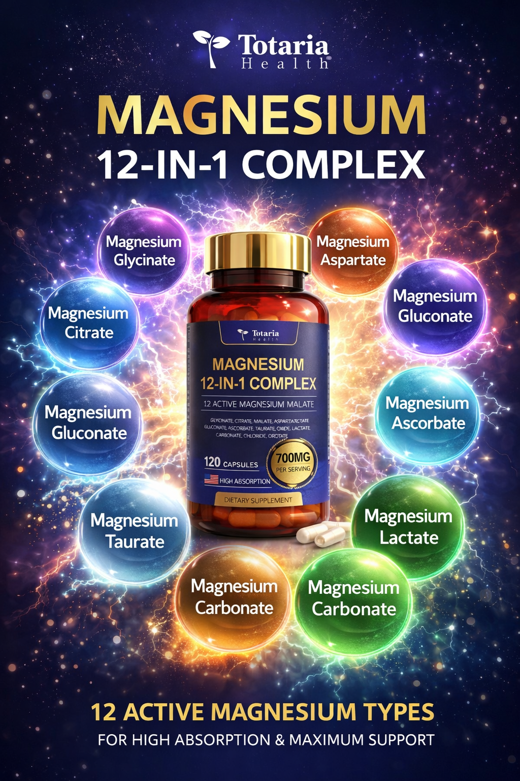 MAGNESIO 12 EN 1 COMPLEX 700 MG X 120 CAPSULAS