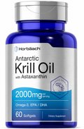 Aceite de Krill Antártico Horbaach 2000 mg | Omega 3 EPA DHA + Astaxantina | 60 Softgels