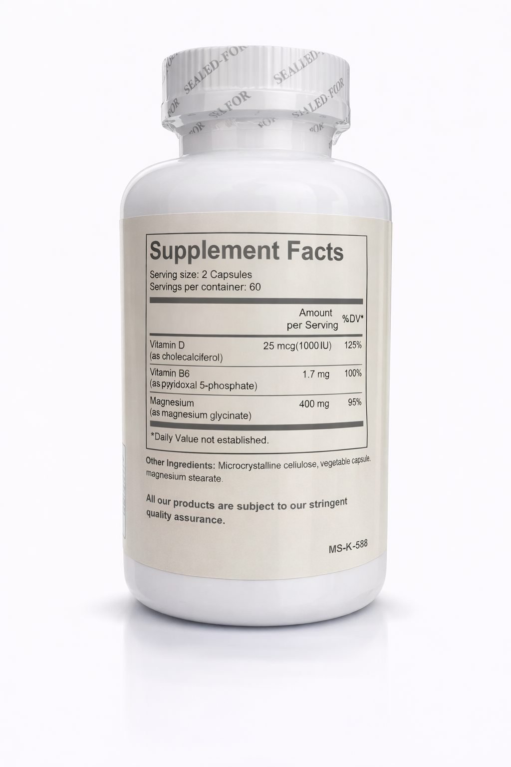 MAGNESIUM GLYCINATE 120 CAPSULAS 400 MG