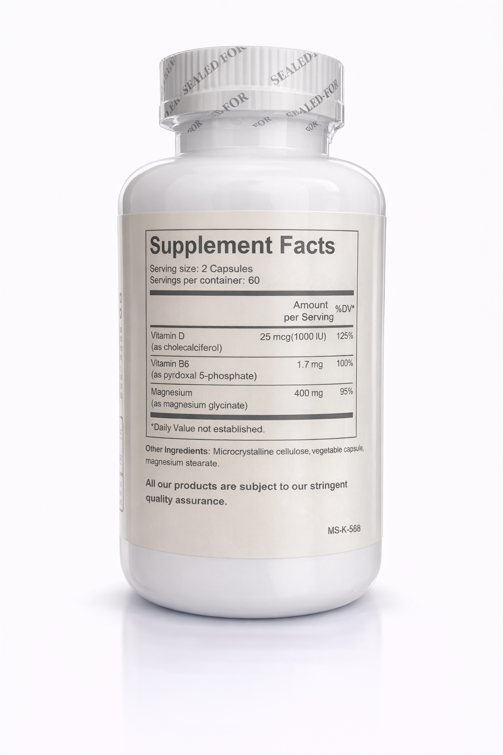 MAGNESIUM GLYCINATE 120 CAPSULAS 400 MG
