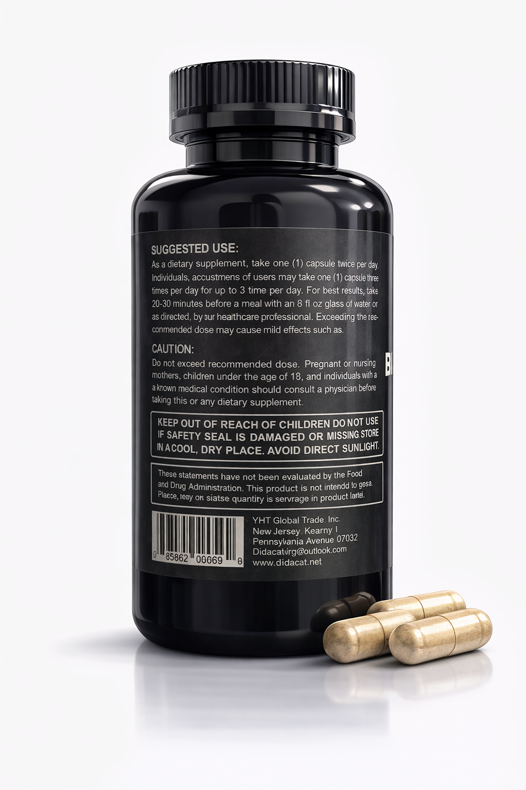 MACA NEGRA + ASHWAGANDHA X 1000 MG X 120 CAPSULAS