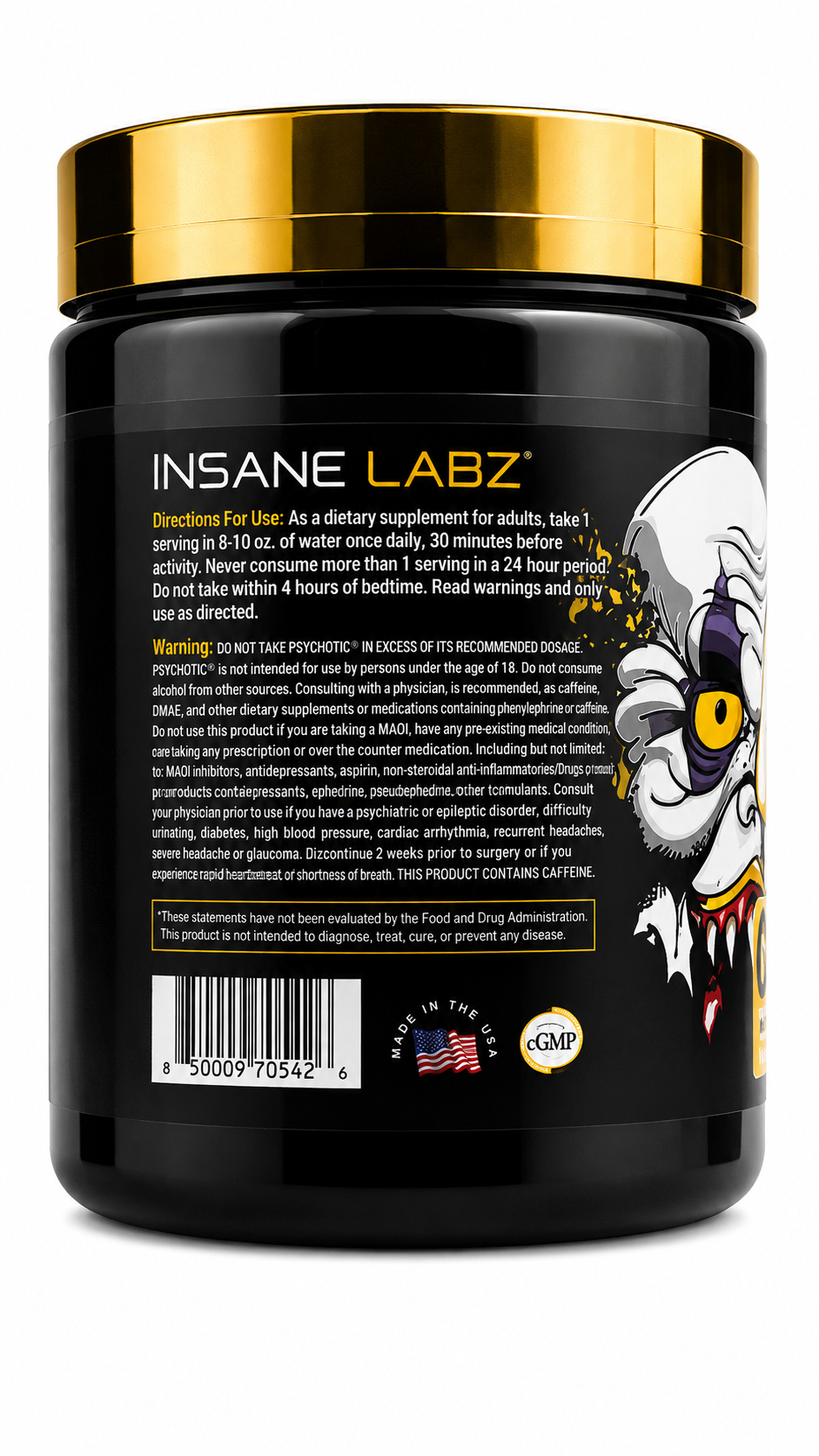 Psychotic Pre Workout Blue Punch 60 Servicios | Insane Labz