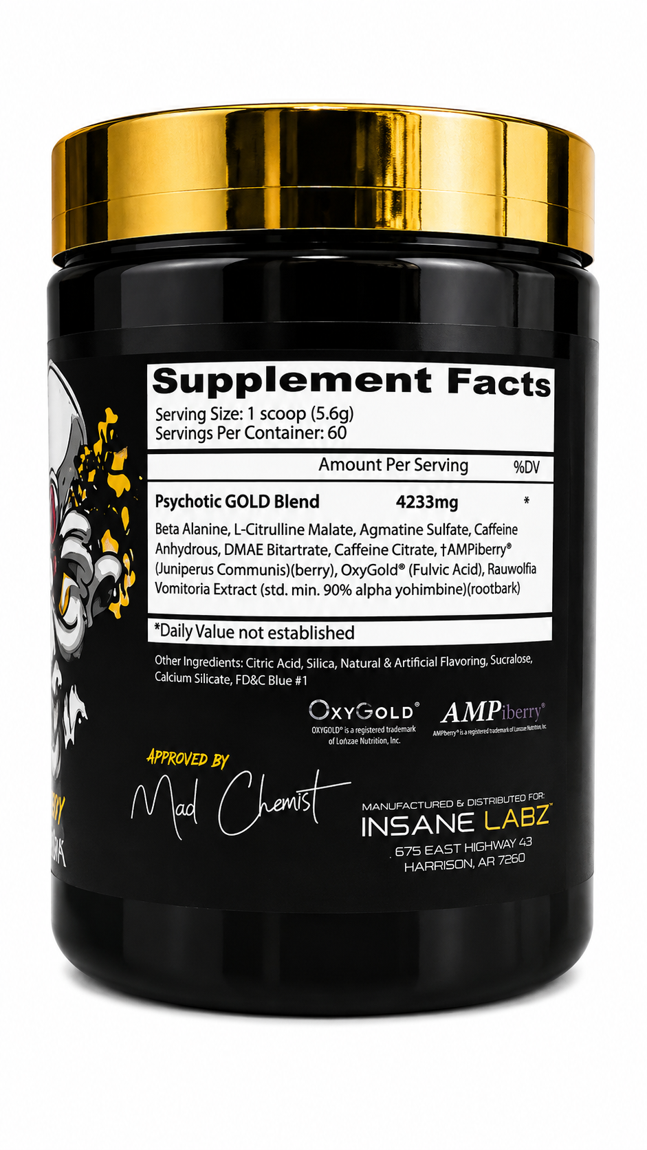 Psychotic Pre Workout Blue Punch 60 Servicios | Insane Labz