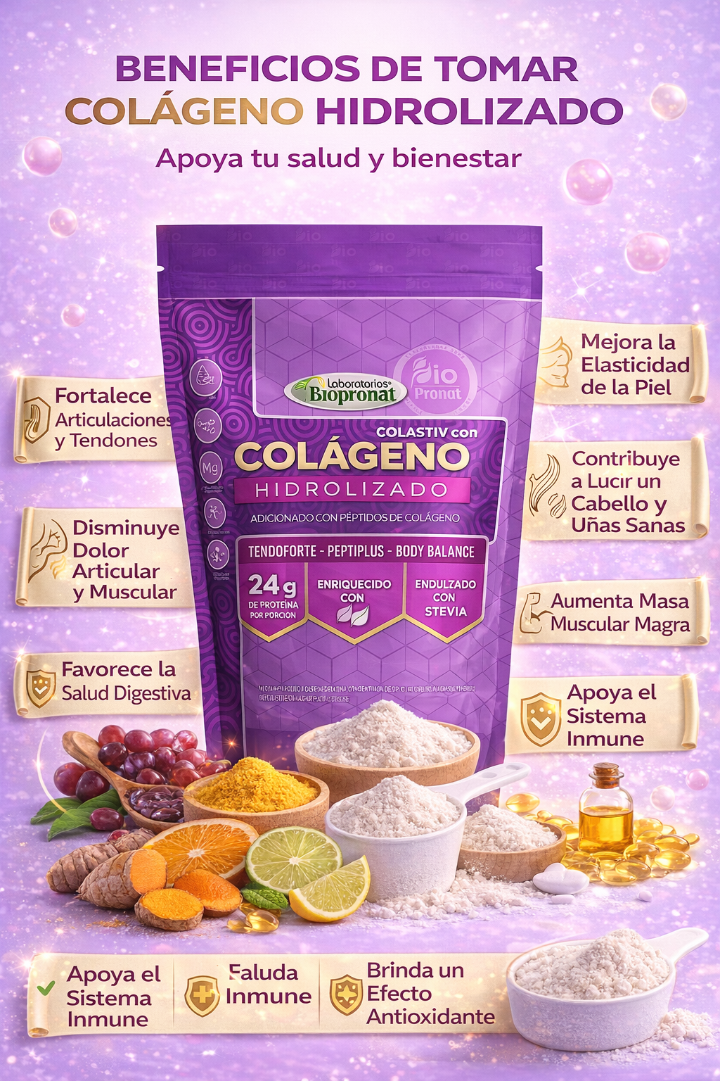 COLAGENO HIDROLIZADO CON PEPTIDOS X 450 GR 13000 MG