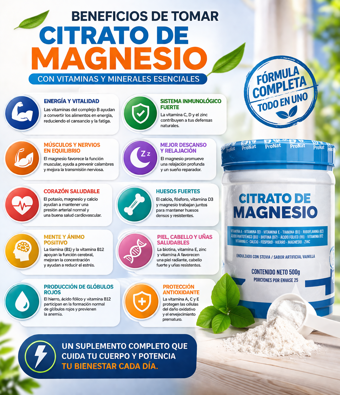 CITRATO DE MAGNESIO X 500 GR 2000 MG