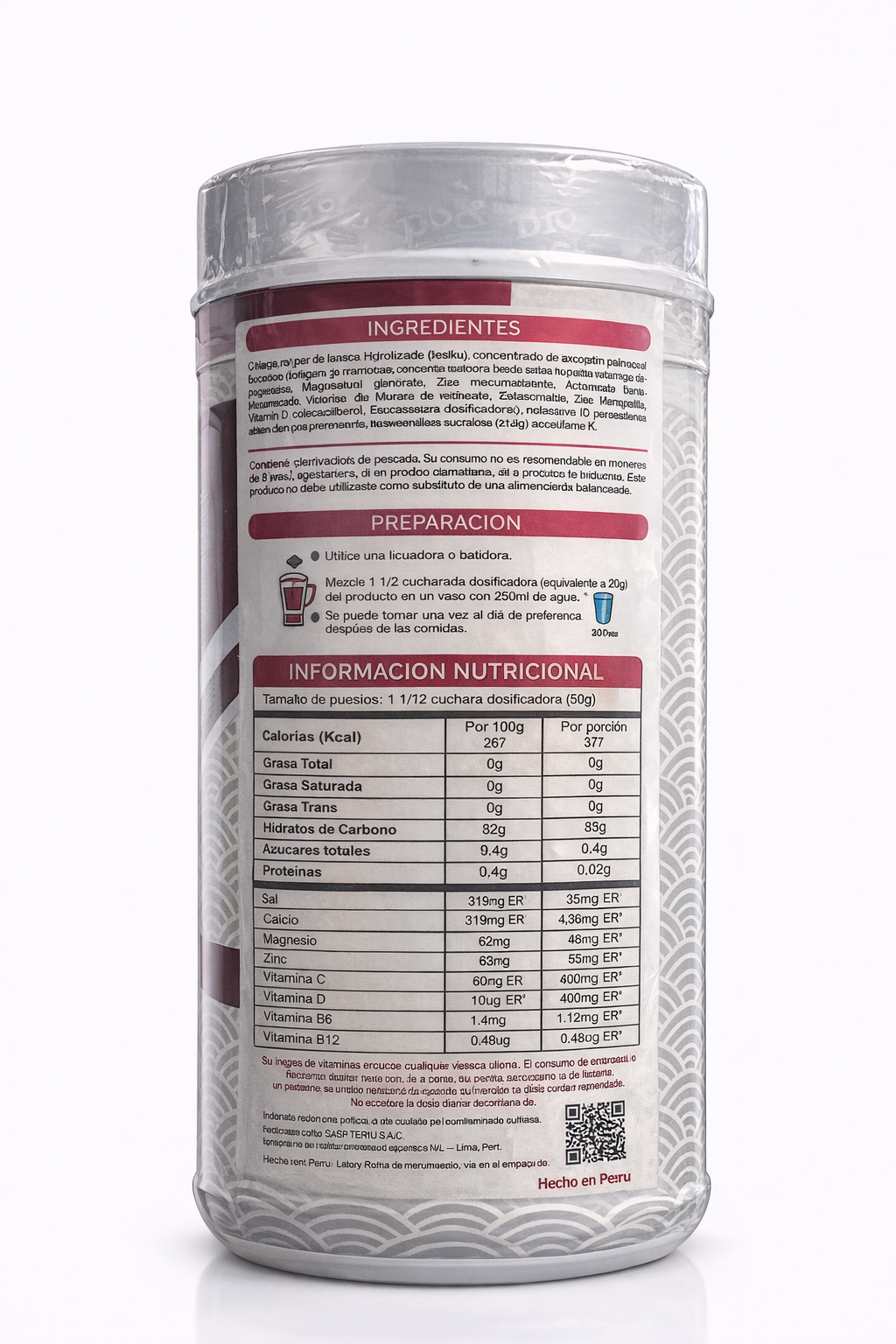 COLAGENO MARINO 800 GR HIDROLIZADO