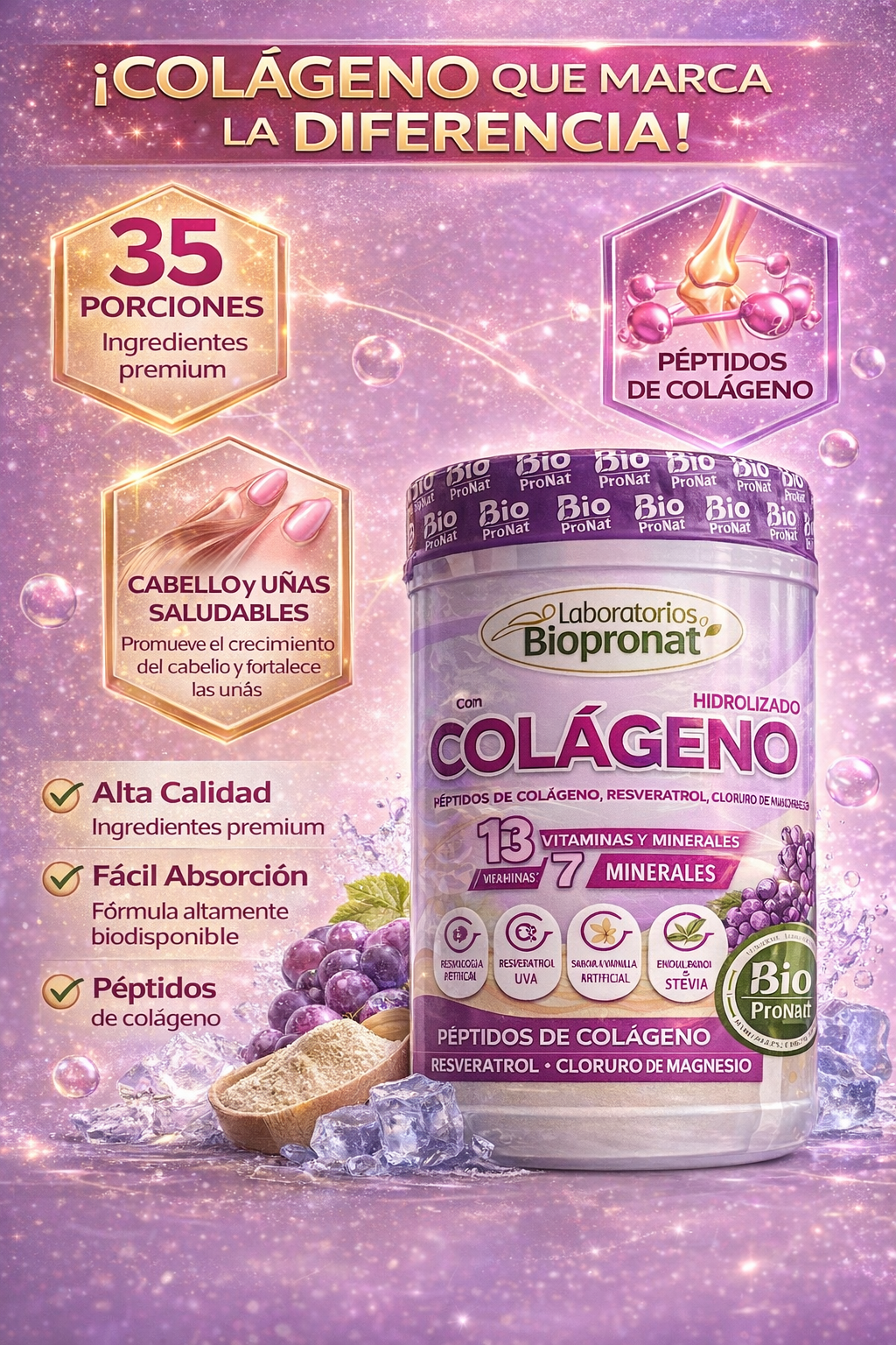 PEPTIDOS DE COLAGENO 700 GR HIDROLIZADO