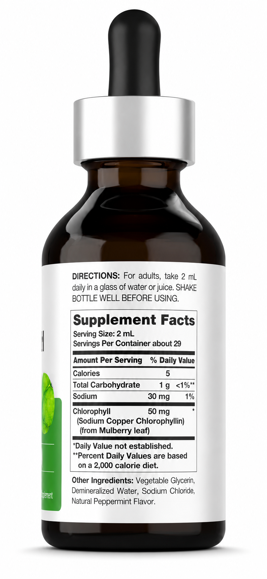 Clorofila Líquida Horbäach 59ml Sabor Menta Vegana — Suplemento Desintoxicante Natural