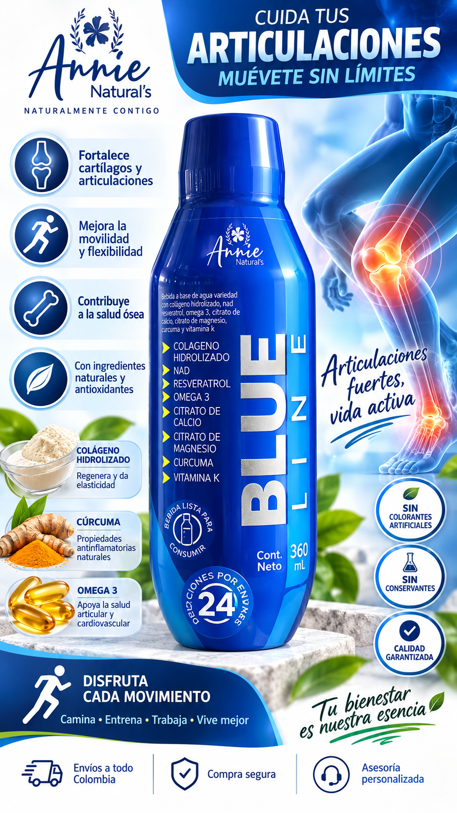 Blue Line Dolor Articular | Apoyo para el Movimiento