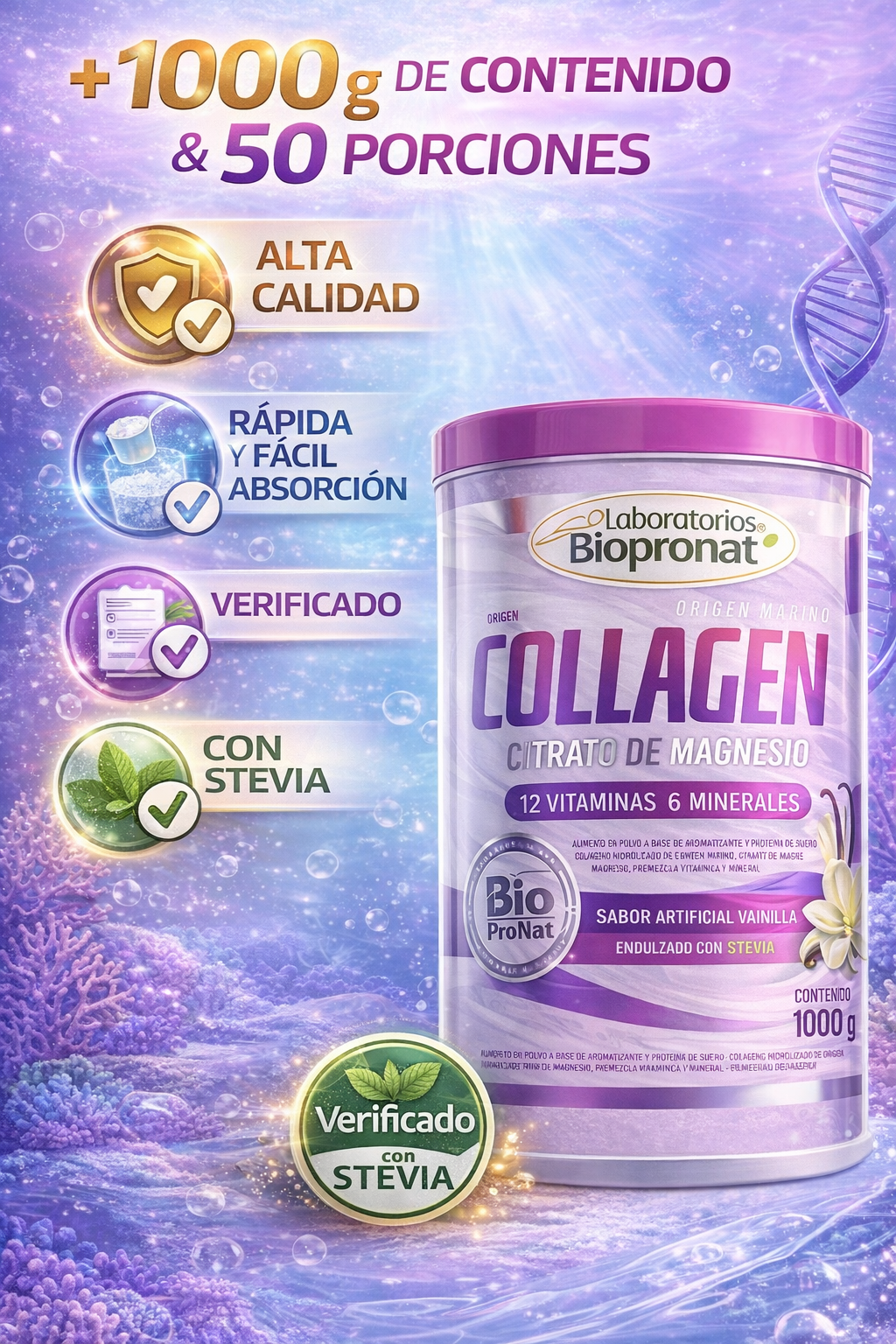 COLAGENO HIDROLIZADO + CITRATO DE MAGNESIO 1000 MG