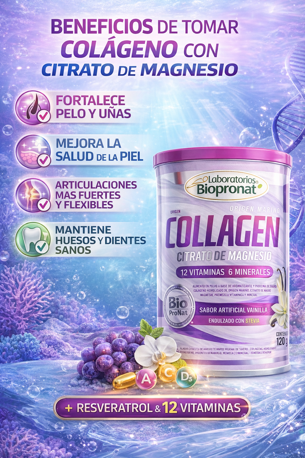 COLAGENO HIDROLIZADO + CITRATO DE MAGNESIO 1000 MG
