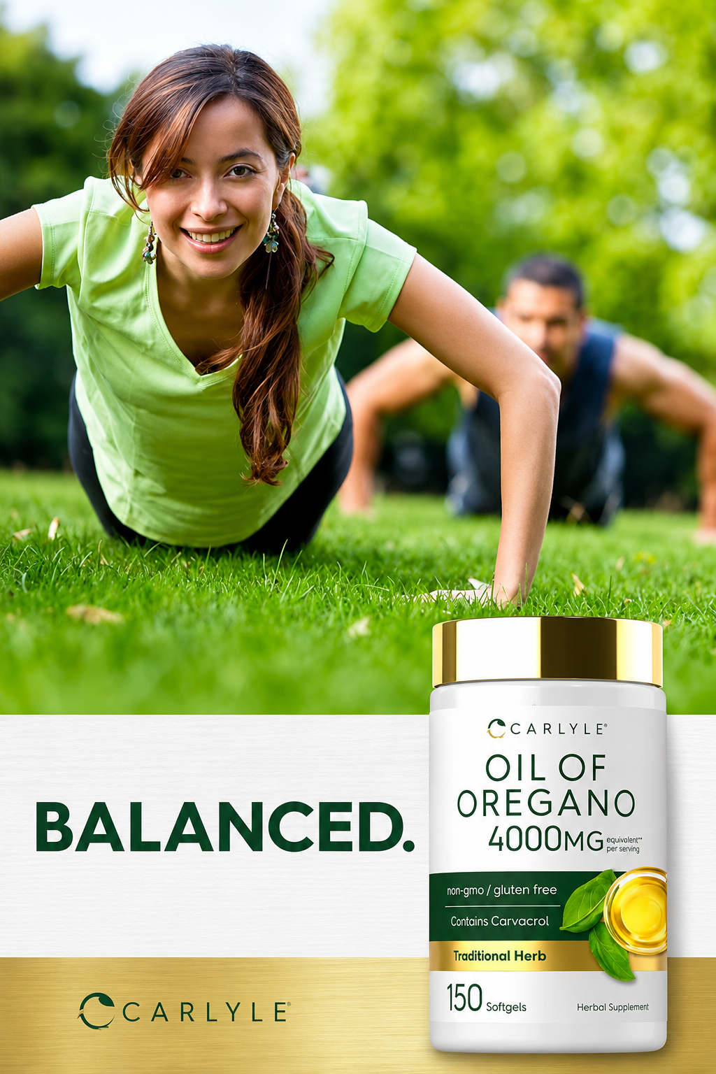 Aceite de Orégano Carlyle 4000mg | 150 Softgels | Antifúngico y Antibacterial Natural