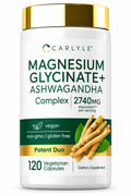 Magnesio Glicinato + Ashwagandha Carlyle 120 Cápsulas