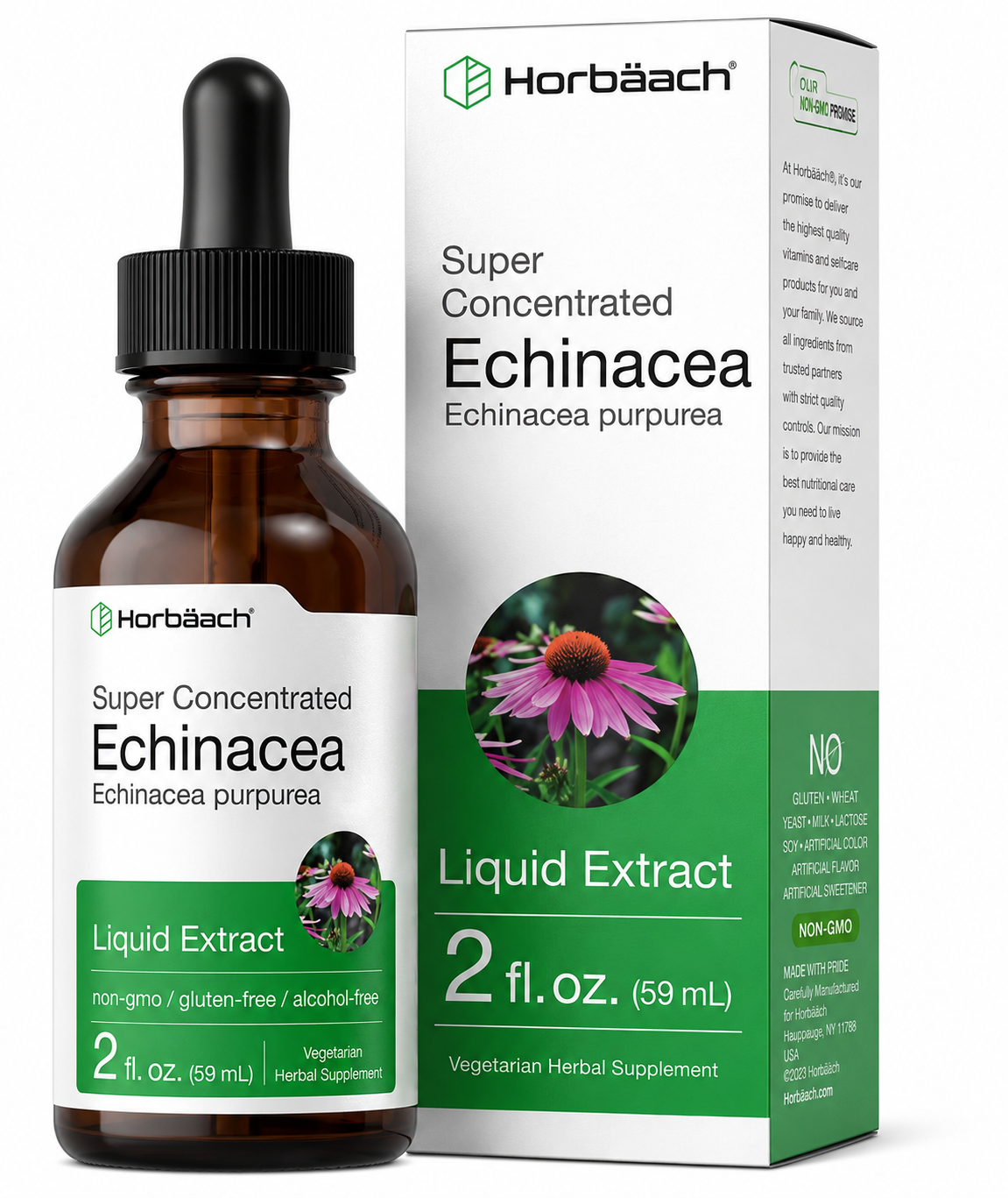 Echinacea Líquida Horbäach | Extracto Concentrado | Defensa Inmune Natural
