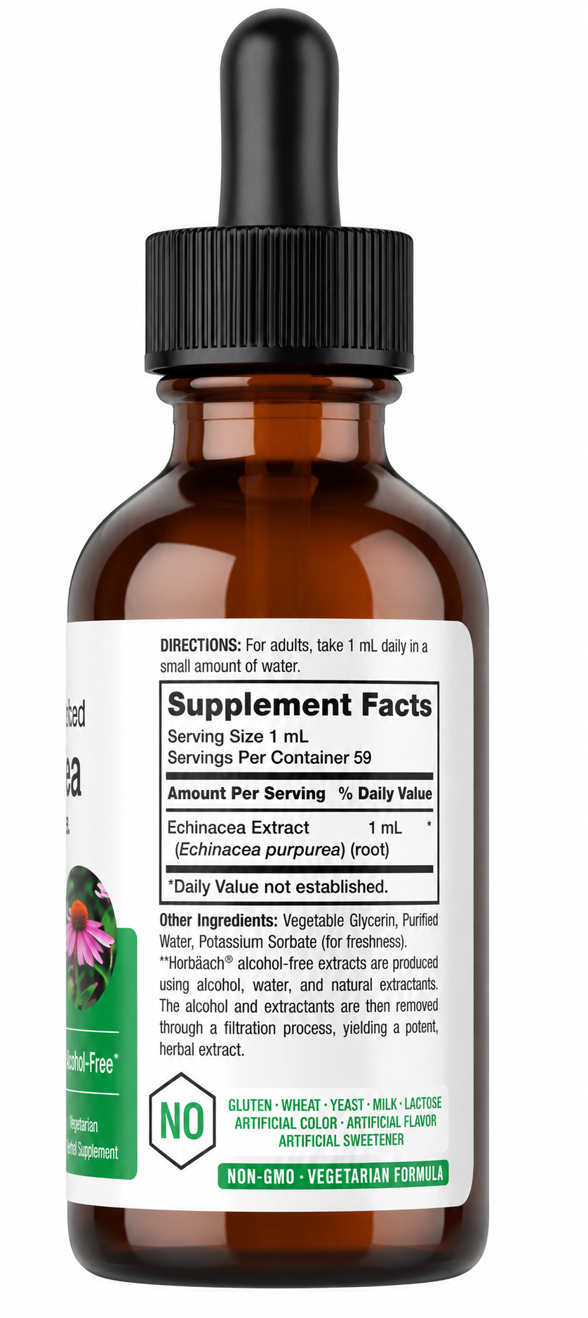 Echinacea Líquida Horbäach | Extracto Concentrado | Defensa Inmune Natural