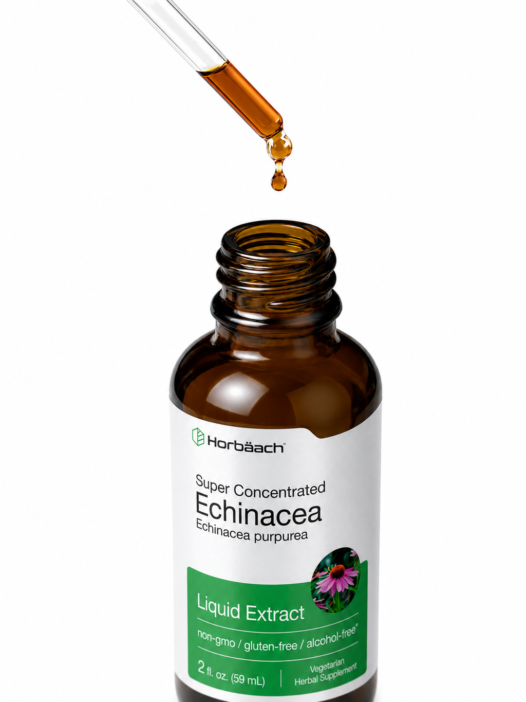 Echinacea Líquida Horbäach | Extracto Concentrado | Defensa Inmune Natural