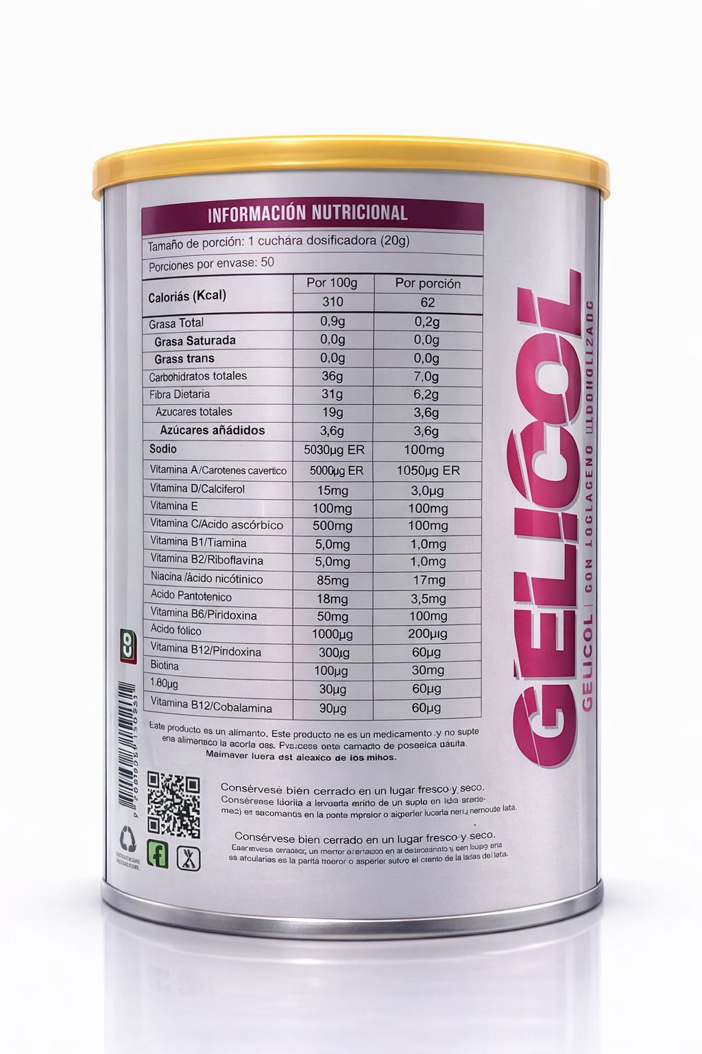 PEPTIDOS DE COLAGENO HIDROLIZADO X 1000 GR