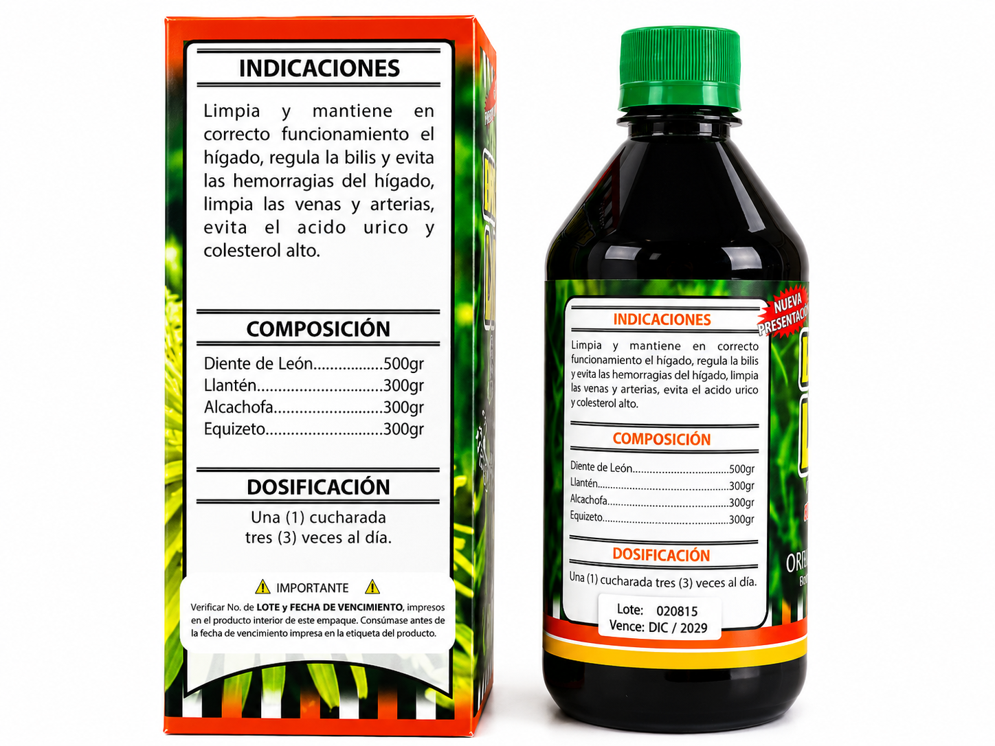 Extracto de Diente de León 360 ml | Depuración Hepática Natural | MAFLOZ