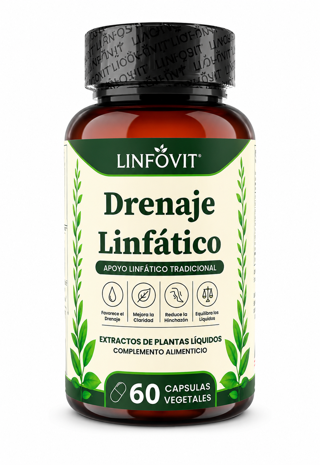 Drenaje Linfático Linfovit | Cápsulas Detox para Eliminar Líquidos y Toxinas