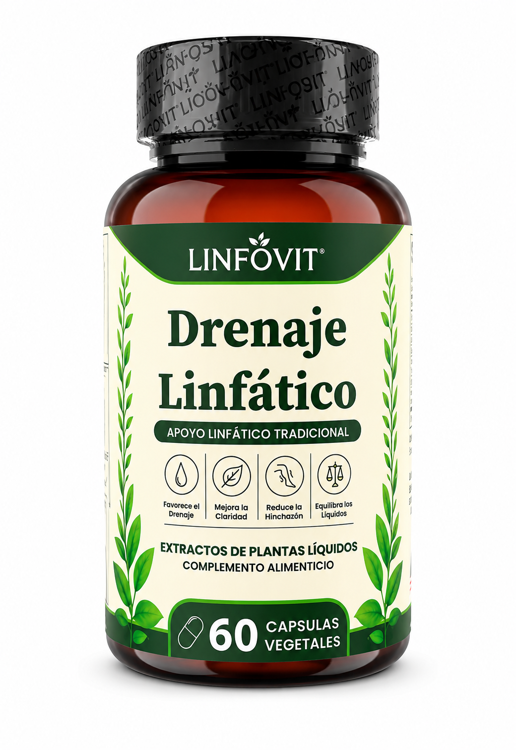 Drenaje Linfático Linfovit | Cápsulas Detox para Eliminar Líquidos y Toxinas