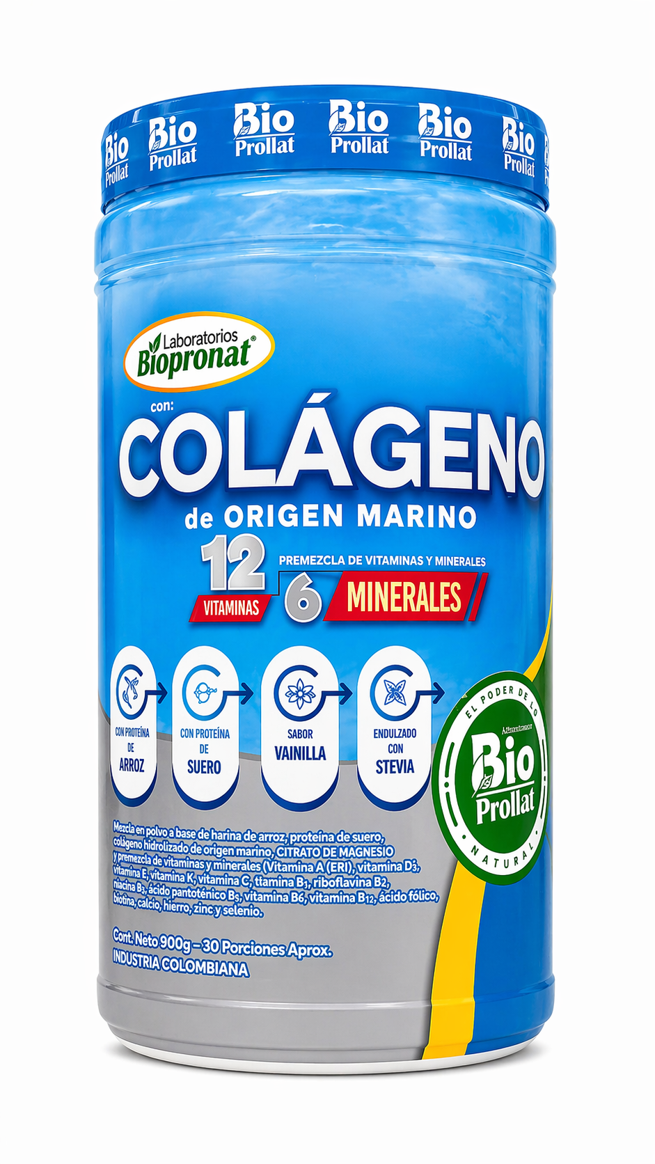 COLÁGENO MARINO HIDROLIZADO 700 G | 12 VITAMINAS, 6 MINERALES Y RESVERATROL
