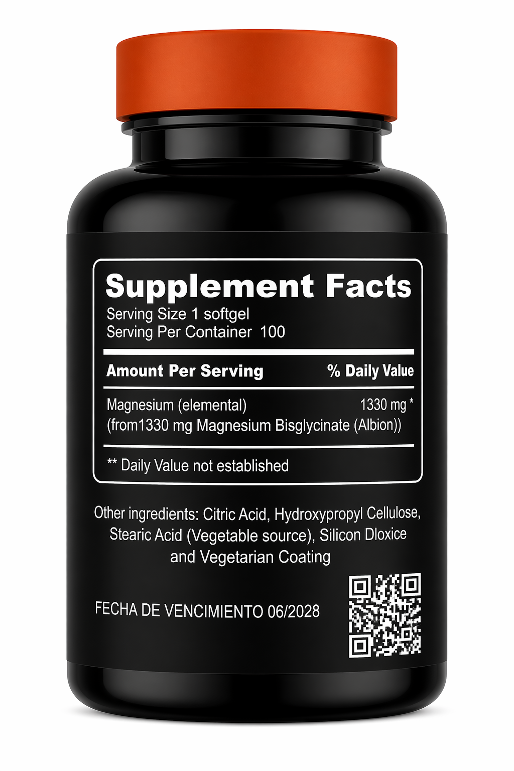 MAGNESIO GLICINATO (BISGLICINATO) 1330 MG X 100 SOFTGELS | SUEÑO, RELAX Y MÚSCULOS