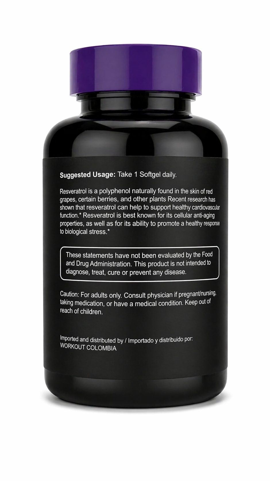 Resveratrol Extra Strength 1600 mg x 100 Softgels | Antioxidante Natural
