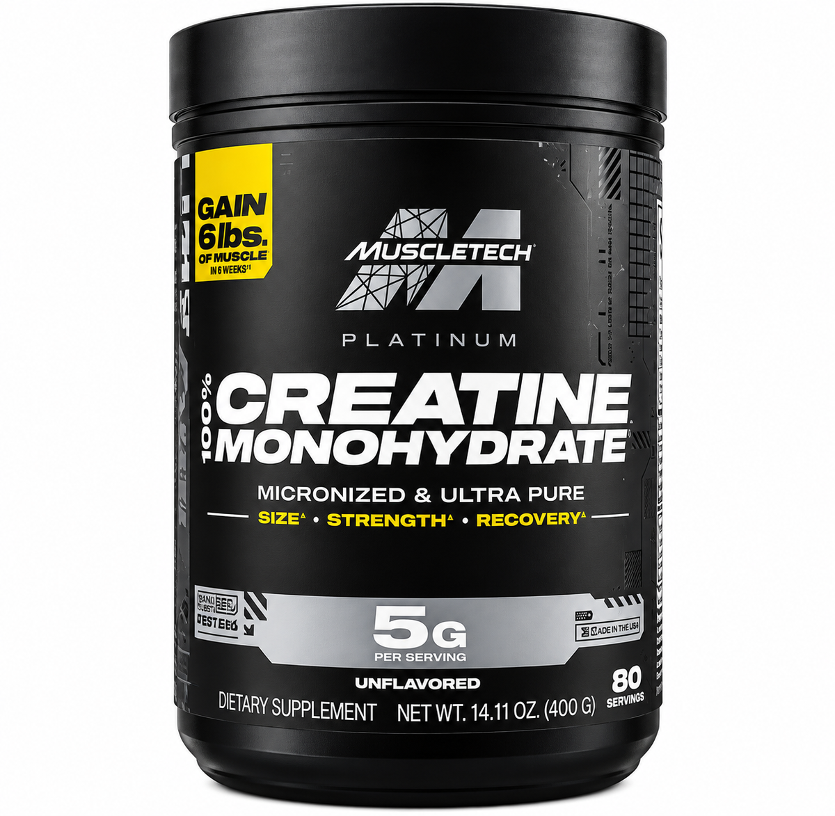 Creatina Platinum MuscleTech | 80 servicios