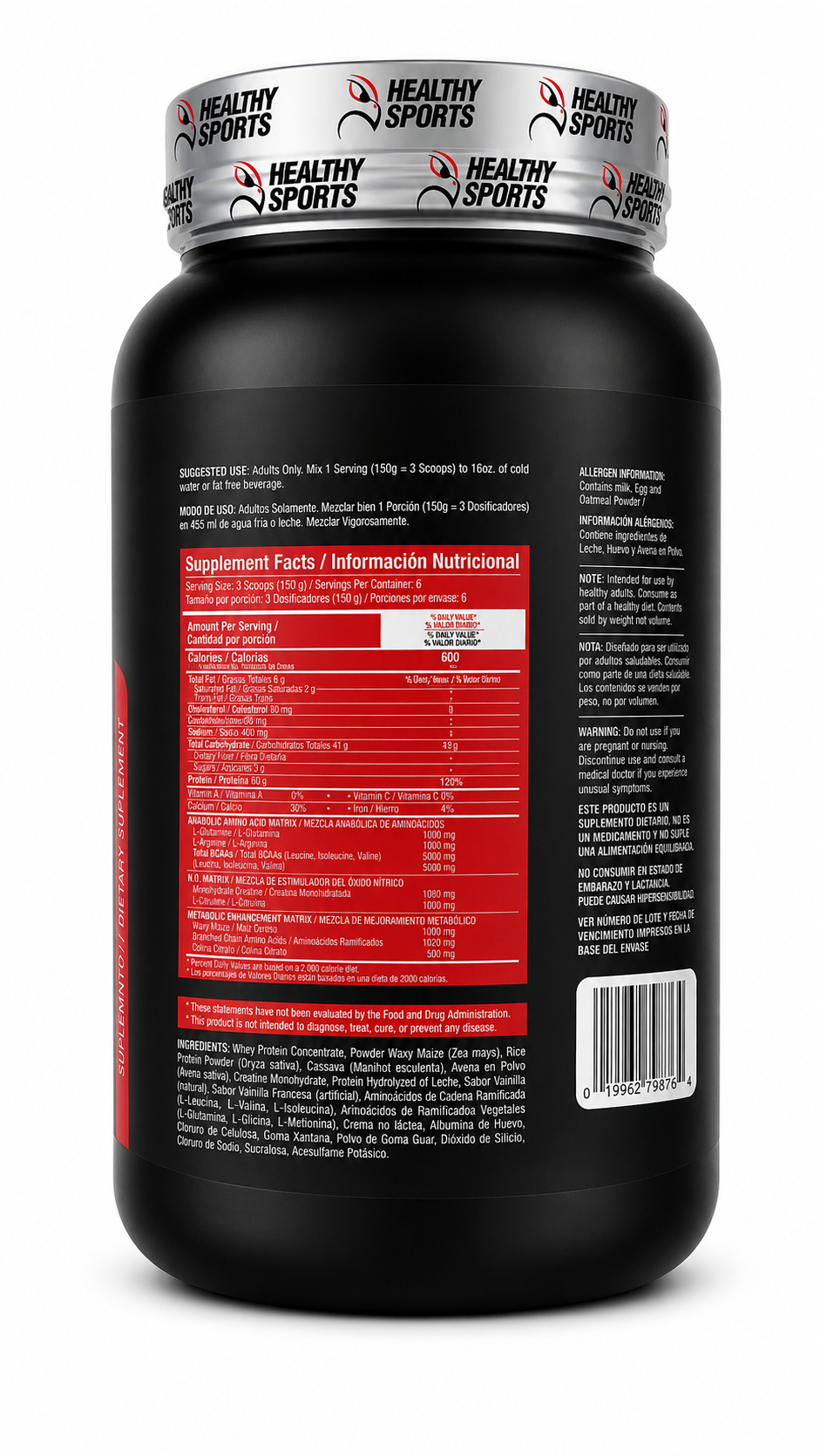 Proteína Barbarus 900g – 60g de Proteína por Porción | Healthy Sports