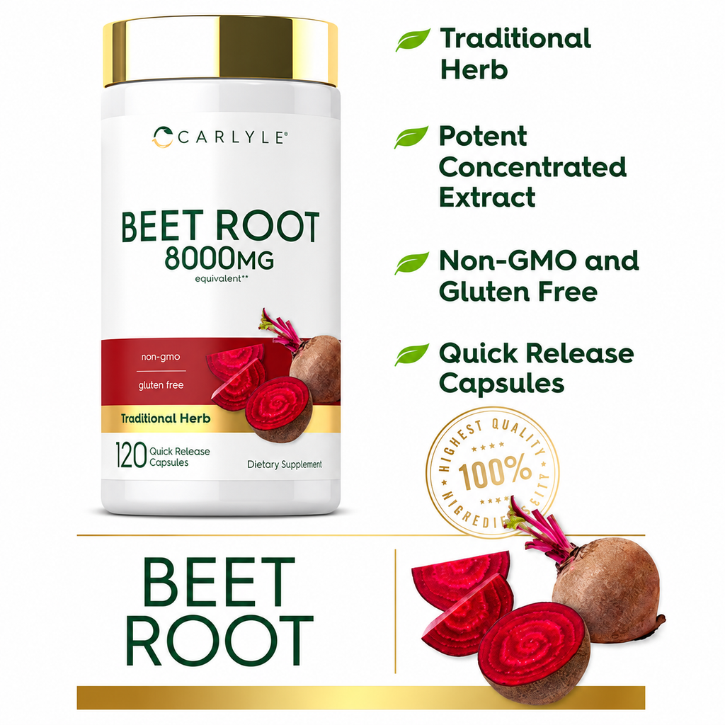 Beet Root Carlyle 8000 mg | Óxido Nítrico y Energía Natural
