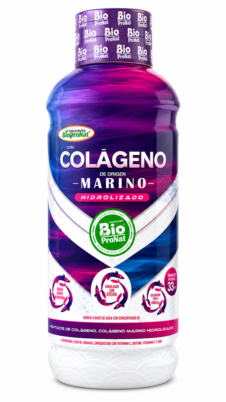 Colágeno Marino Líquido 1000 ml – 33 Servicios | Biopronat