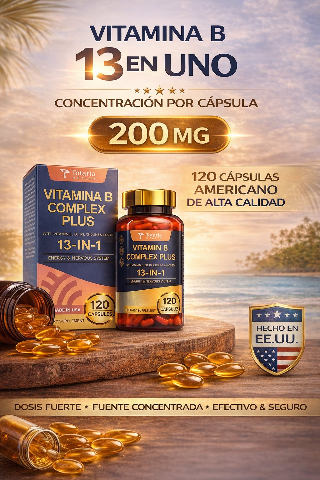 VITAMINA B COMPLEX 13 EN 1 X 120 CAPSULAS