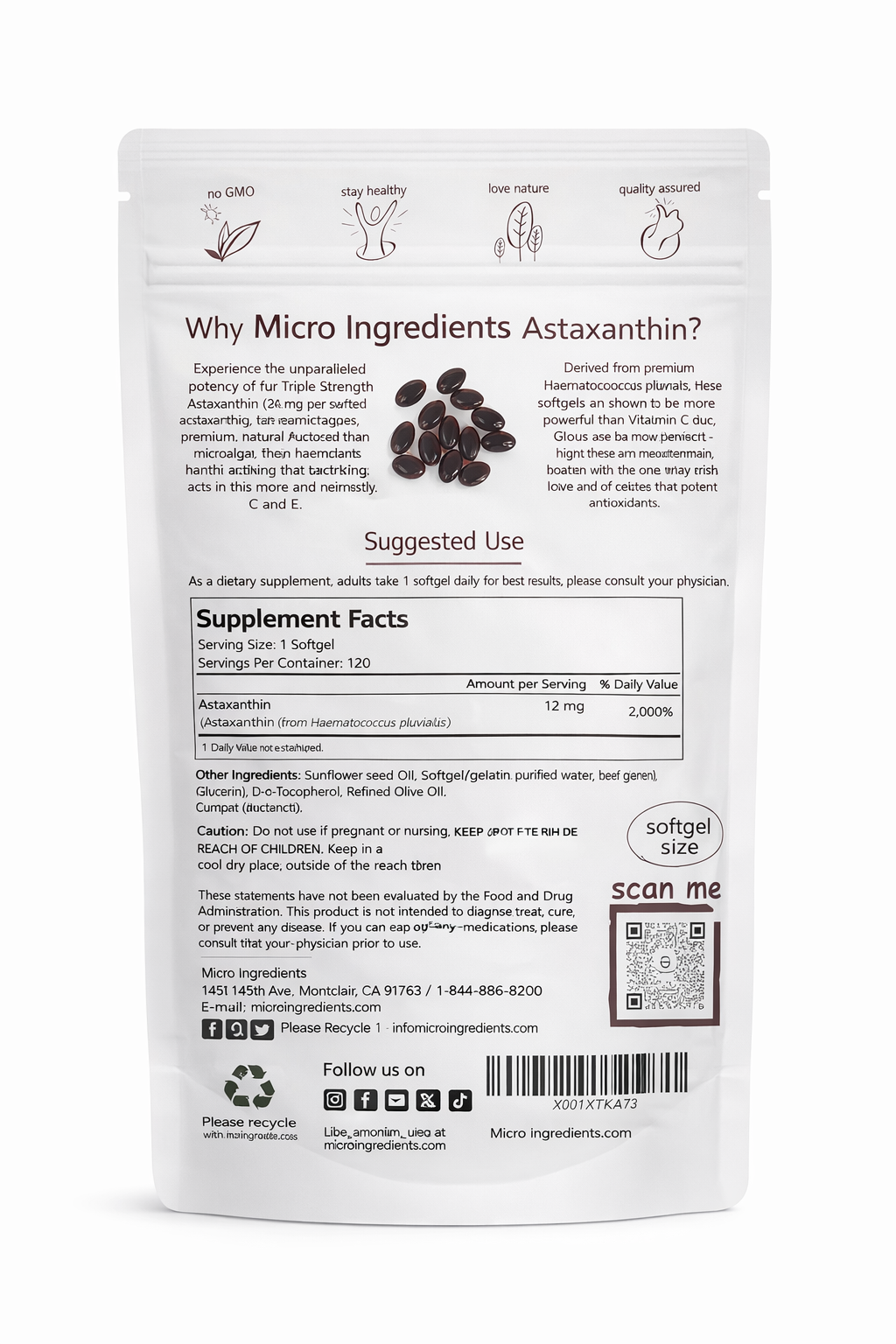 ASTAXANTHIN 12 MG X 120 SOFGELS