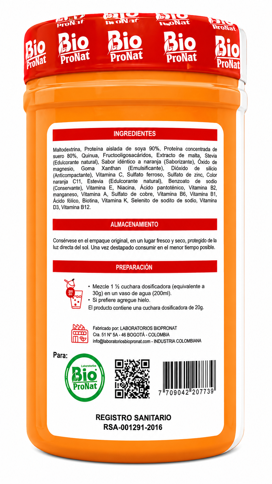 Iltraforce Vitamina C y Zinc 500 g | Suplemento en Polvo Multivitamínico