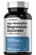 Magnesio Glicinato 1330 mg x 250 Cápsulas – Horbaach | Alta Absorción