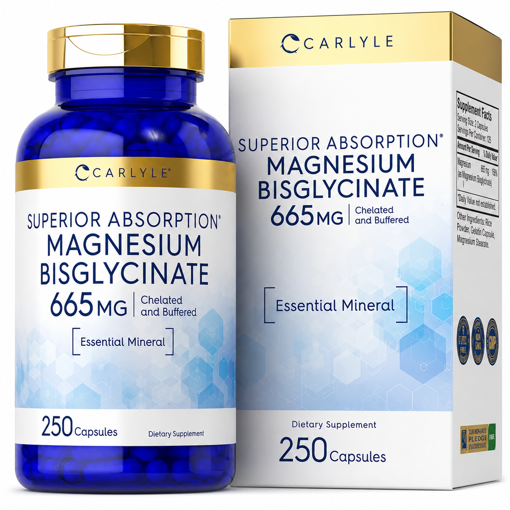 Bisglicinato de Magnesio 665 mg – Carlyle | Máxima Absorción y Relajación Muscular
