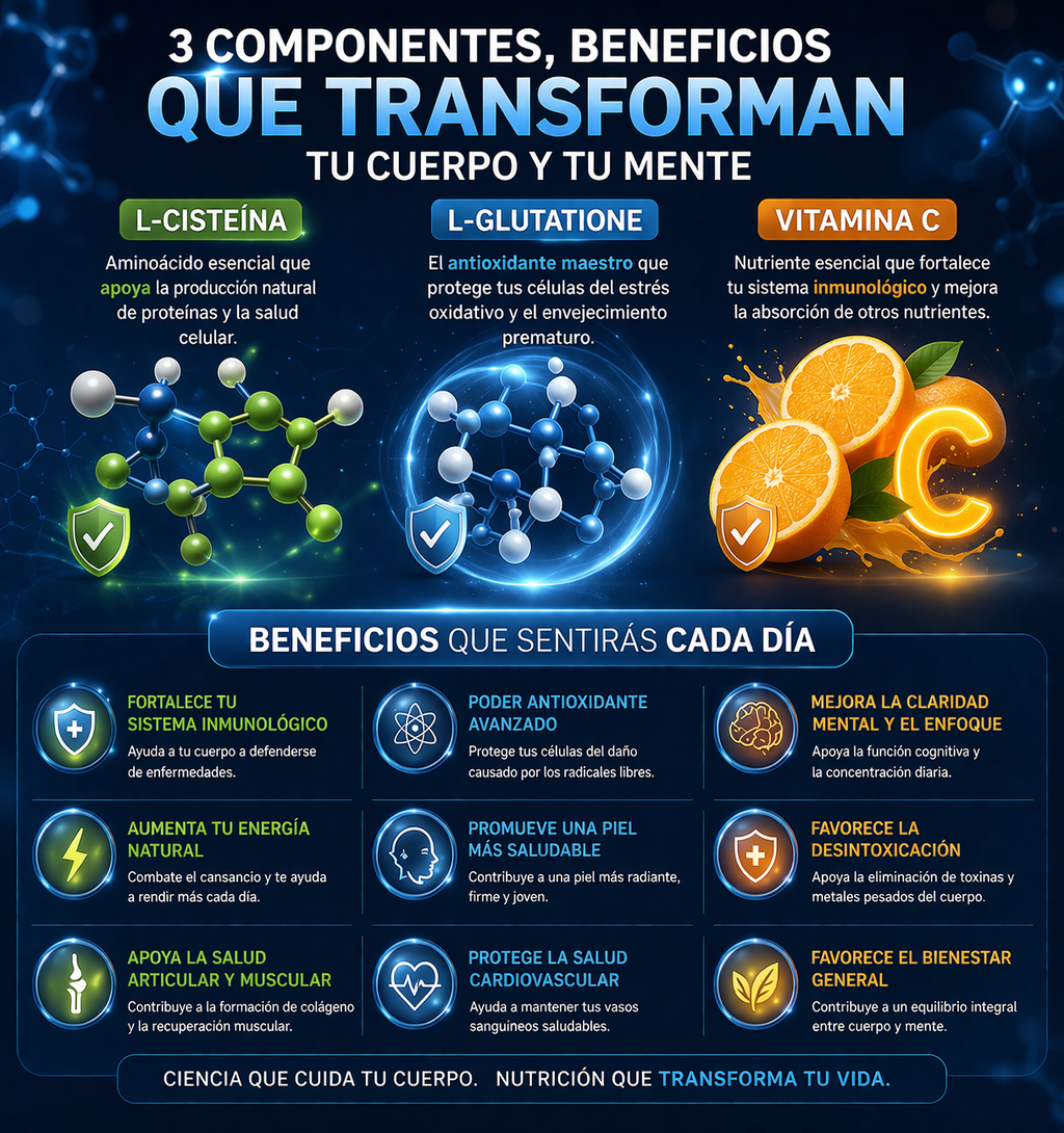 GLUTATHIONE Y CYSTEINE X 90 CAPSULAS