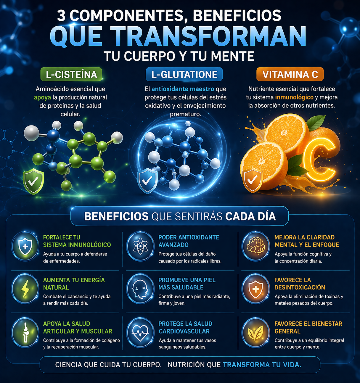 GLUTATHIONE Y CYSTEINE X 90 CAPSULAS