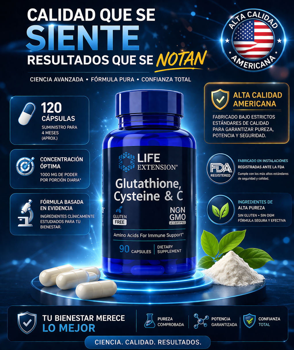 GLUTATHIONE Y CYSTEINE X 90 CAPSULAS
