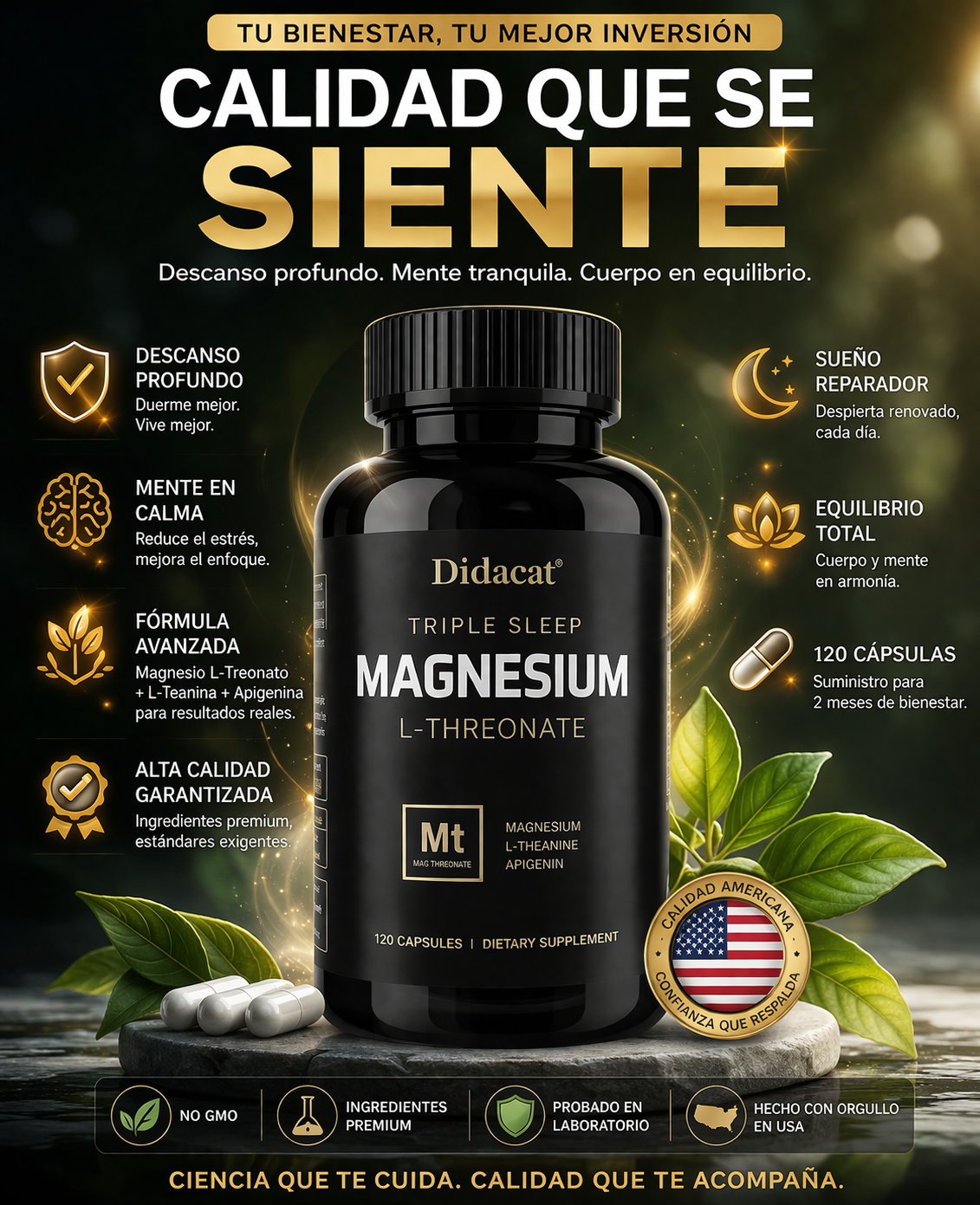 MAGNESIUM L-THREONATE X 120 CAPSULAS 1000 MG