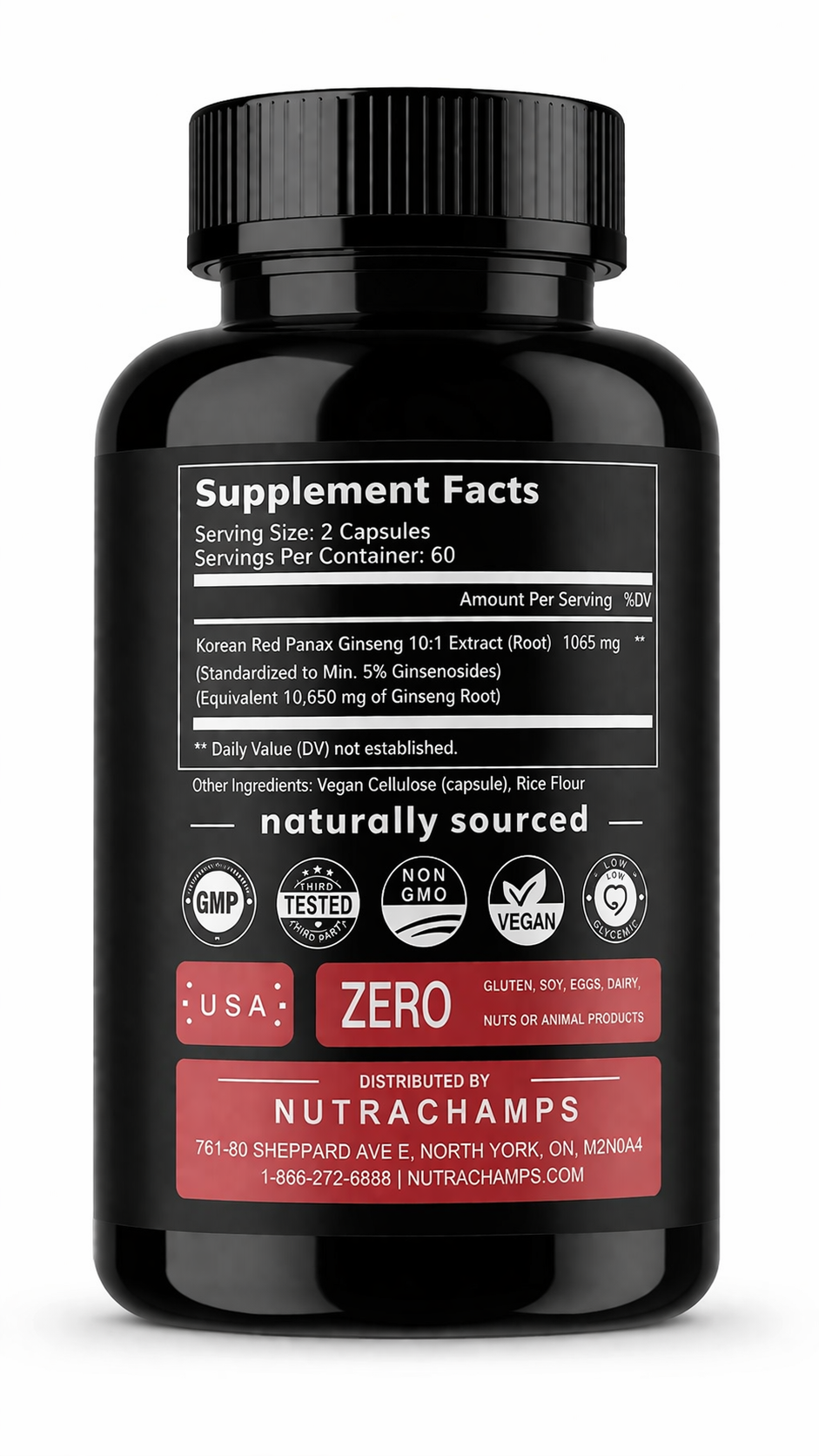GINSENG  ROJO KOREANO PANAX 120 CAPSULAS