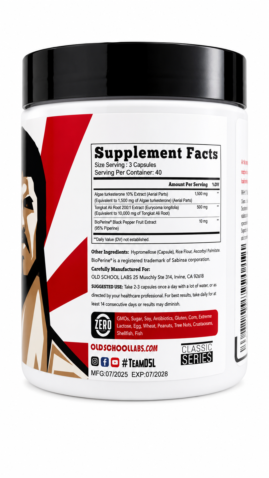 Turkesterone + Tongkat Ali 120 Cápsulas | Fuerza, Testosterona y Rendimiento