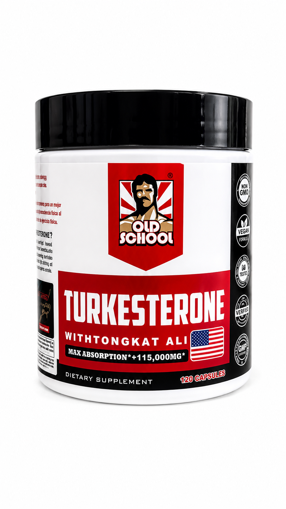 Turkesterone + Tongkat Ali 120 Cápsulas | Fuerza, Testosterona y Rendimiento