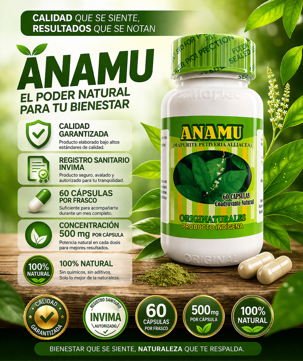 ANAMU X 500 MG X 60 CAPSULAS