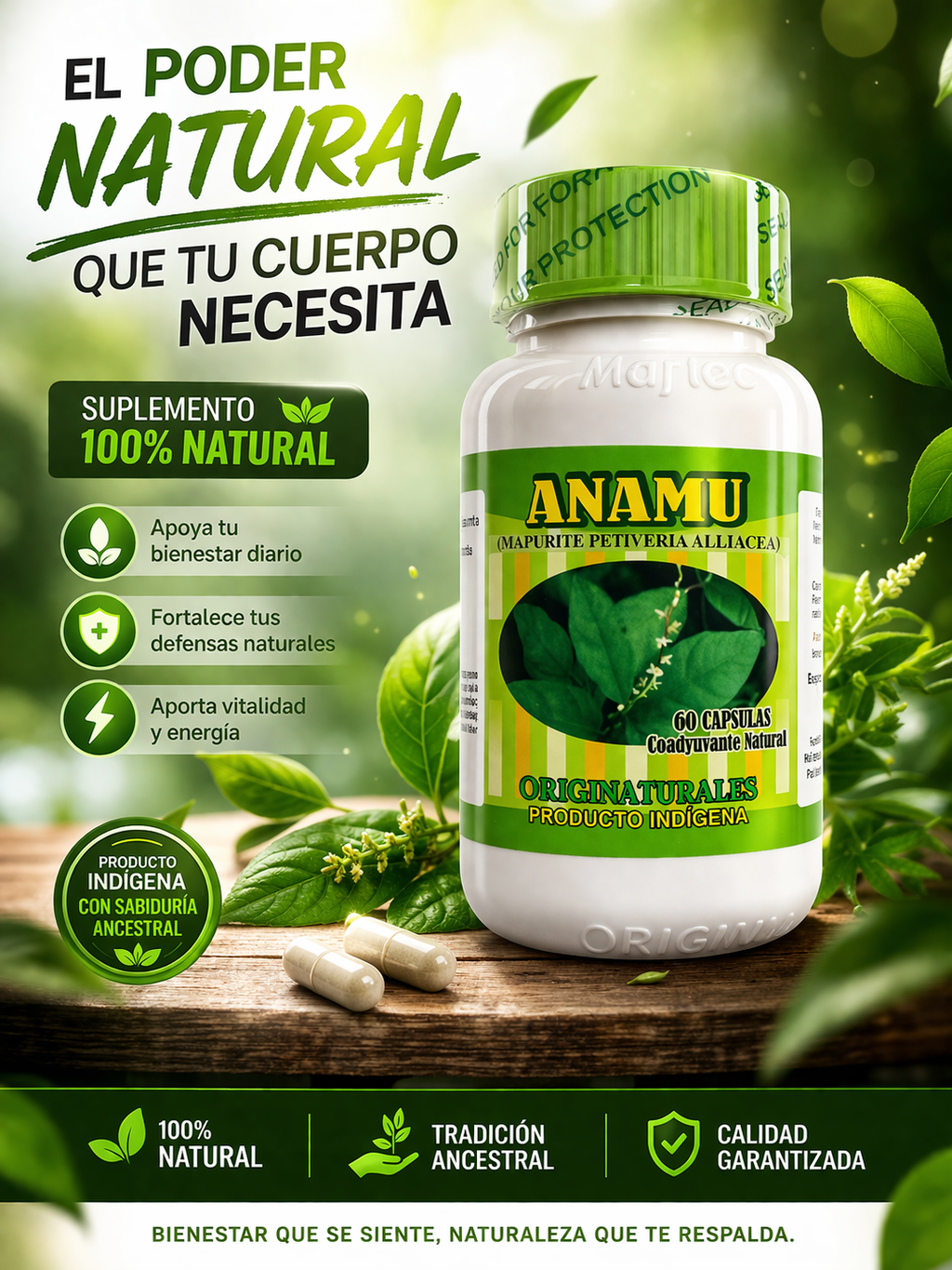 ANAMU X 500 MG X 60 CAPSULAS
